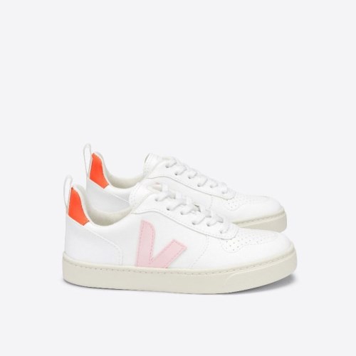 Veja V-10 Lace CWL Lasten Kengät Valkoinen/Pinkki (C87U59)